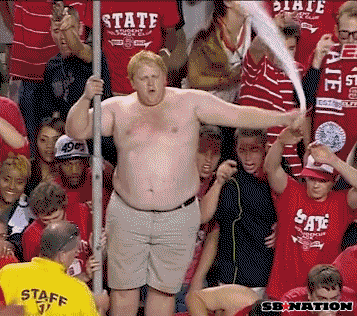 Fat drunk fan